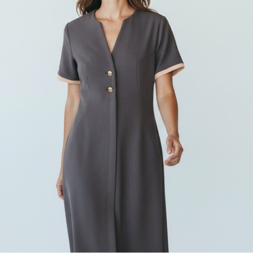 Vintage Rontini Work Dress V Open Neck Mini Dress in Size ***SEE MEASUREMENTS***